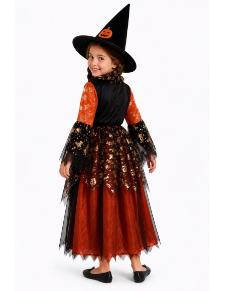 Costume di strega arancione | Costumi per bambini de El Rey del Carnaval